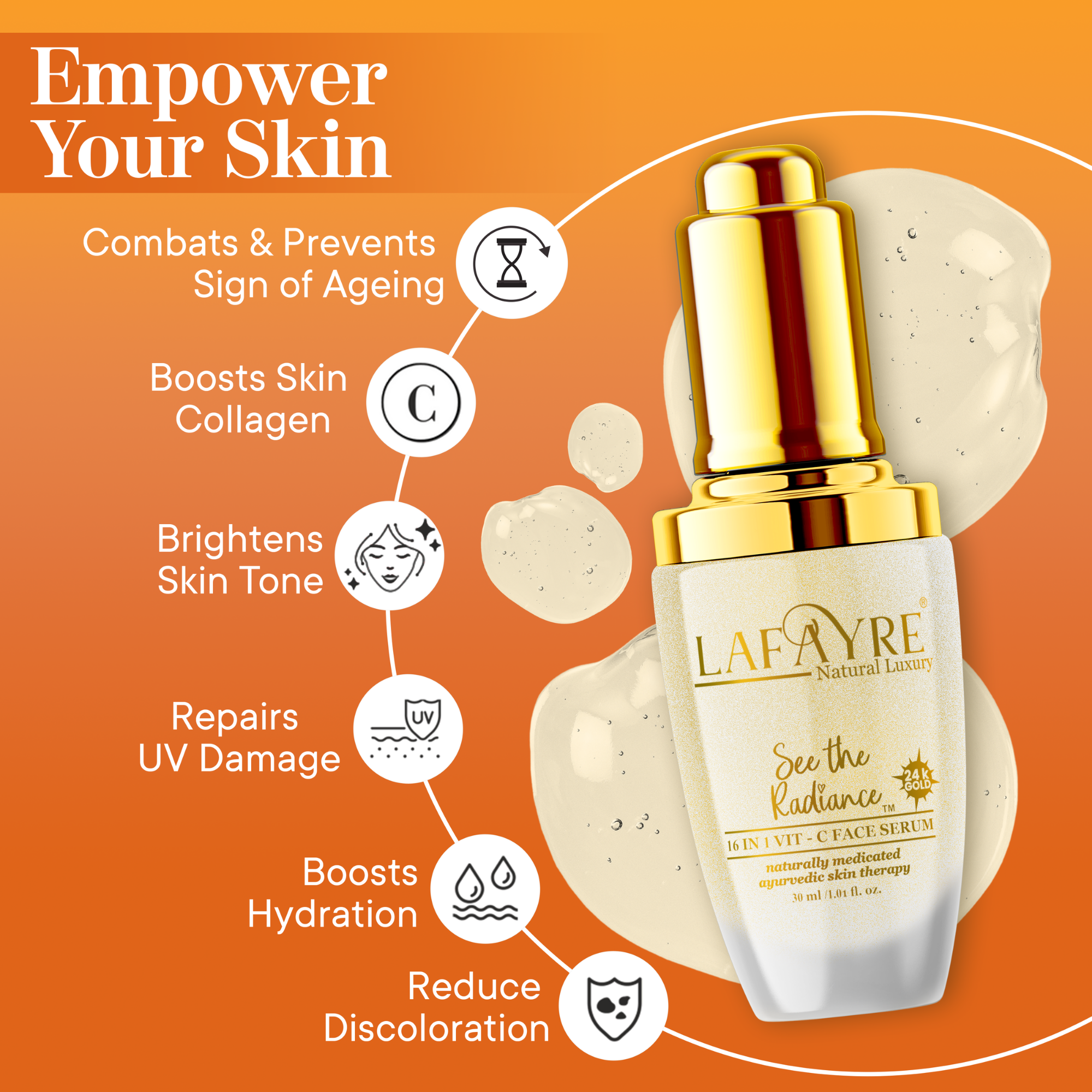 See the Radiance 16 in 1 Vitamin C Face Serum + 24 k Gold