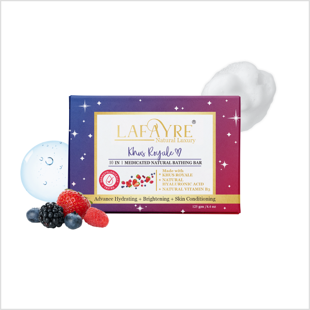 Khus Royale - 10 in 1 Medicated Bathing Bar - 75 gm / 125 gm - LAFAYRE