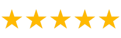 five stars in gold color