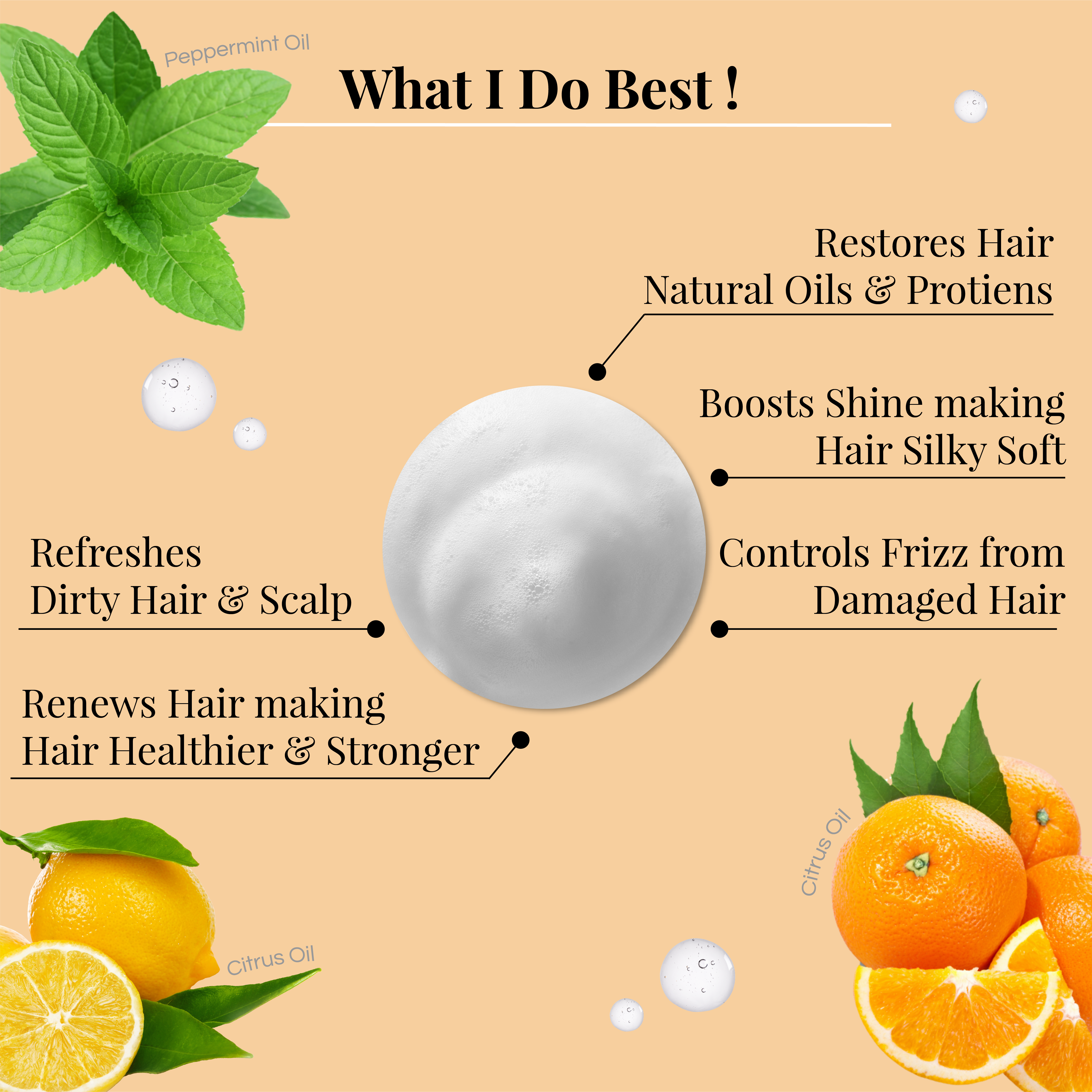 Peppermint & Citrus Oil Keratin Hair Renewal Shampoo - LAFAYRE